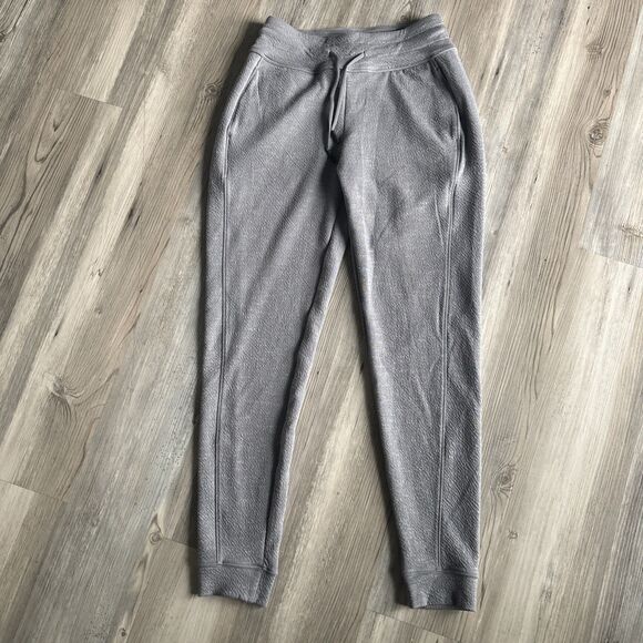 Prana Textured Gray Pull On Drawstring Joggers Size XS - Picture 1 of 8